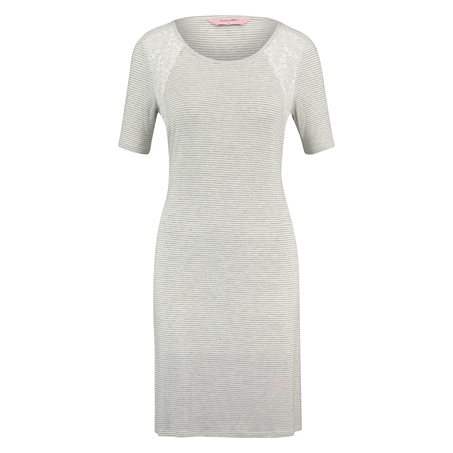 Chemise de nuit à encolure arrondie, Gris