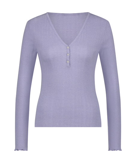 Haut de pyjama Henley, Violet