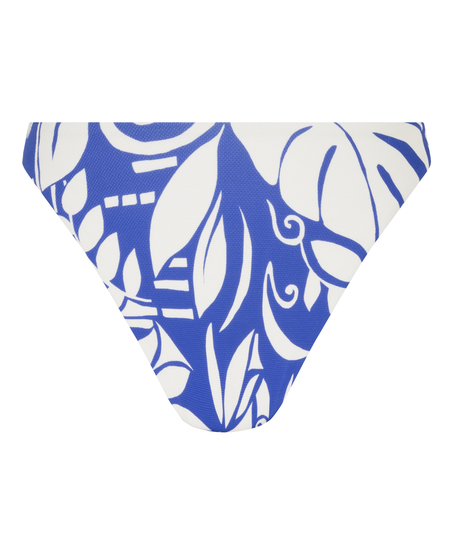 Bas de bikini à jambe haute Maurice, Bleu