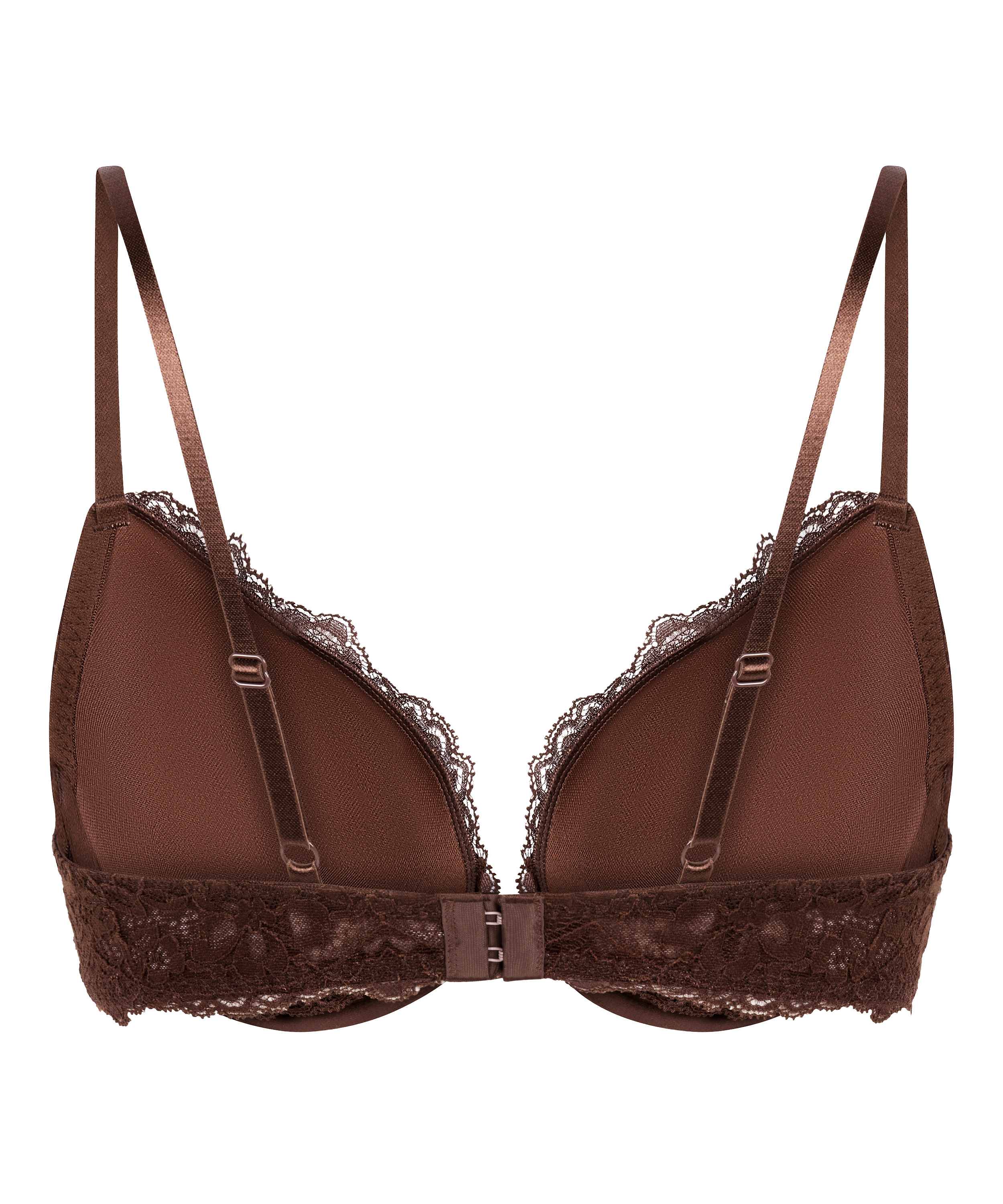 Soutien-gorge &agrave; armatures pr&eacute;form&eacute; push-up Marine, Marron, main
