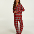 Pyjama Check Twill, Rouge
