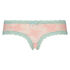 Slip br&eacute;silien V-shape Floral Mesh, Rose