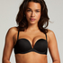 Soutien-gorge maximiseur préformé sans bretelles, Noir