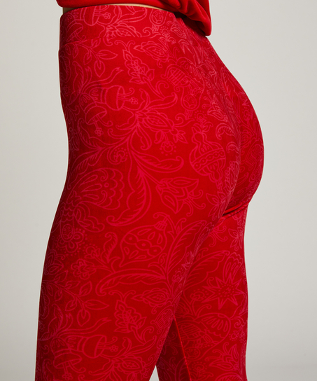 Legging en velours, Rouge