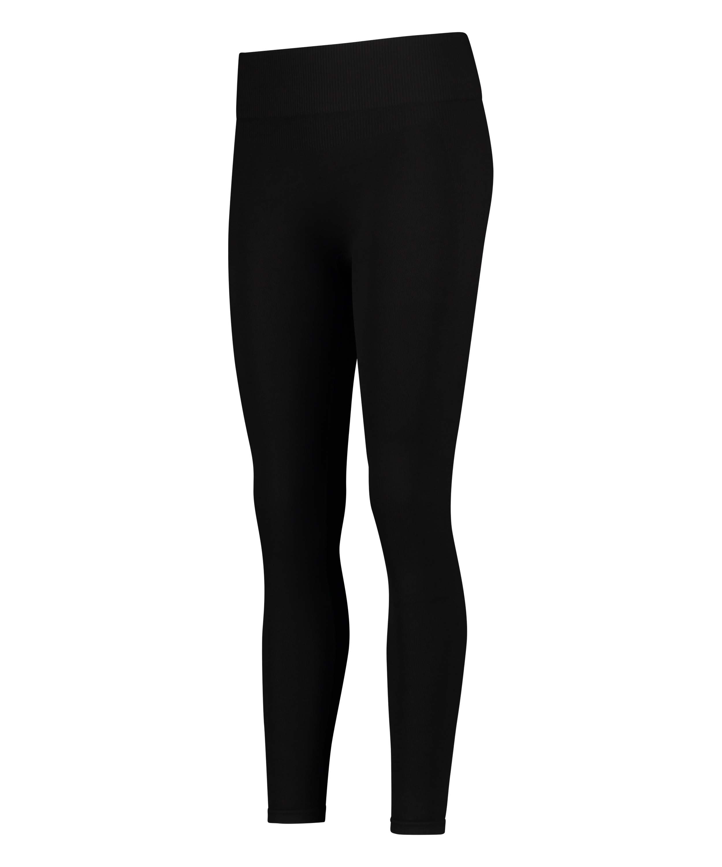 Legging de sport sans coutures taille haute HKMX, Noir, main