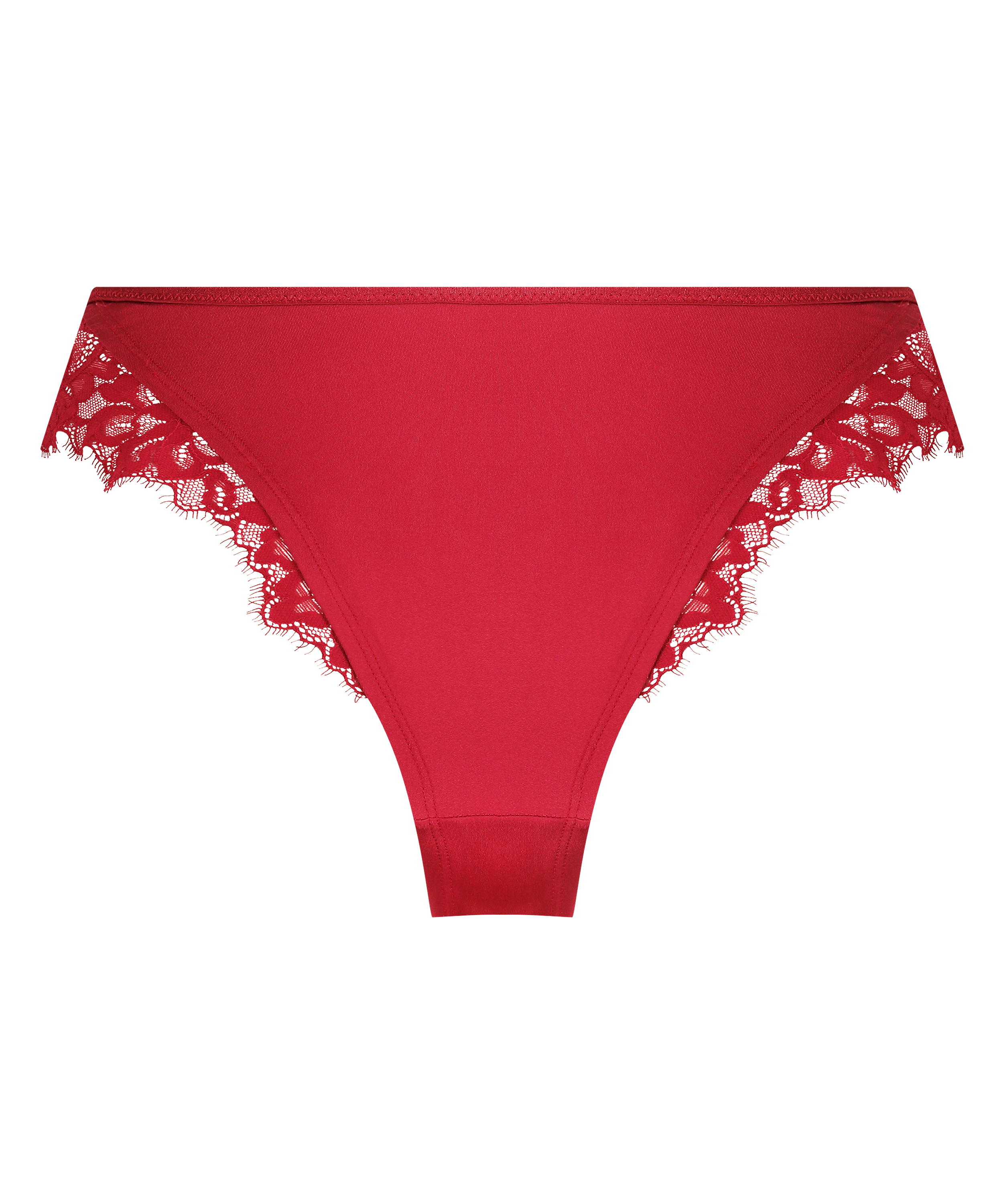 Slip brésilien Charlotta, Rouge, main