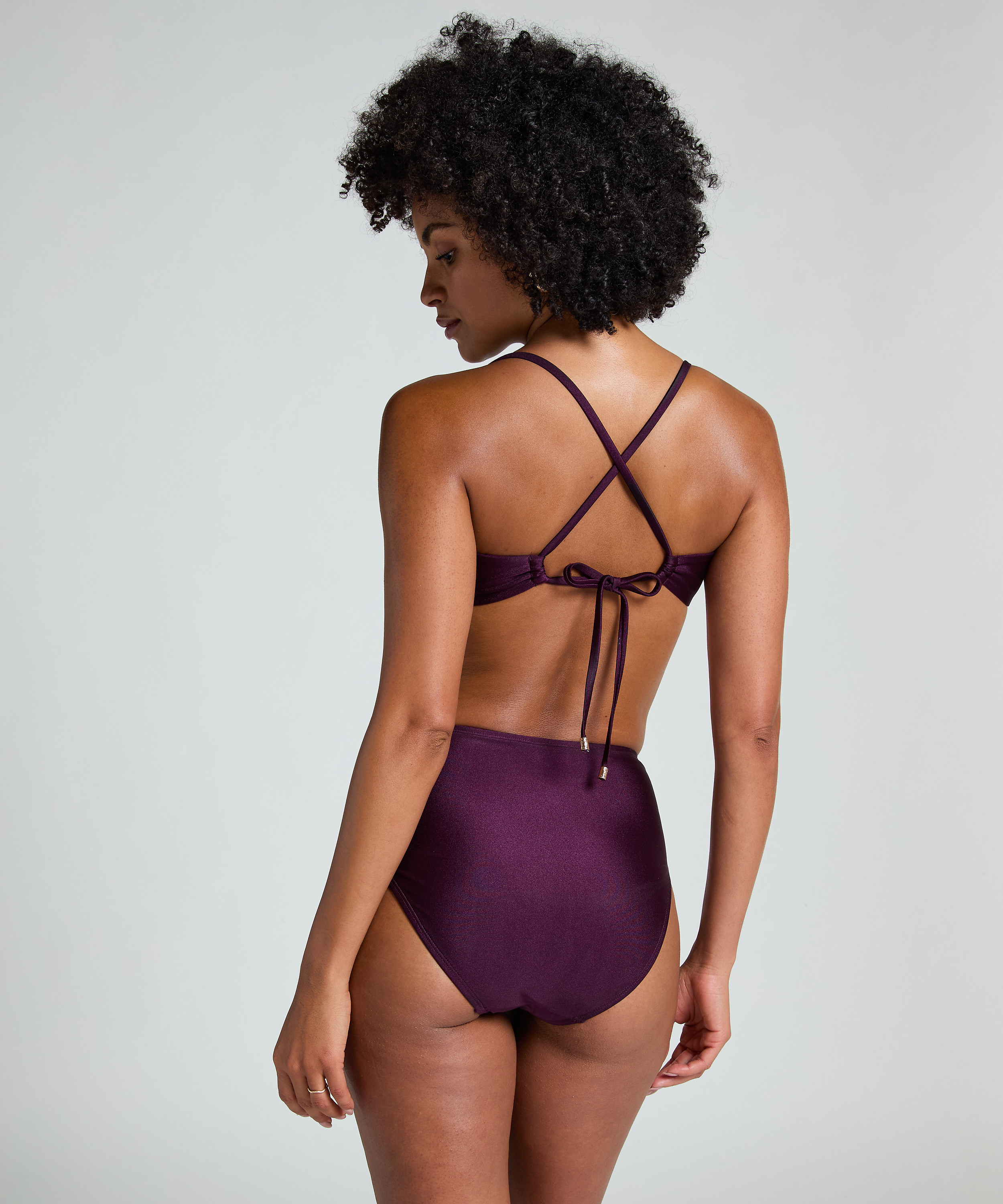 Haut de bikini court Costa, Violet, main