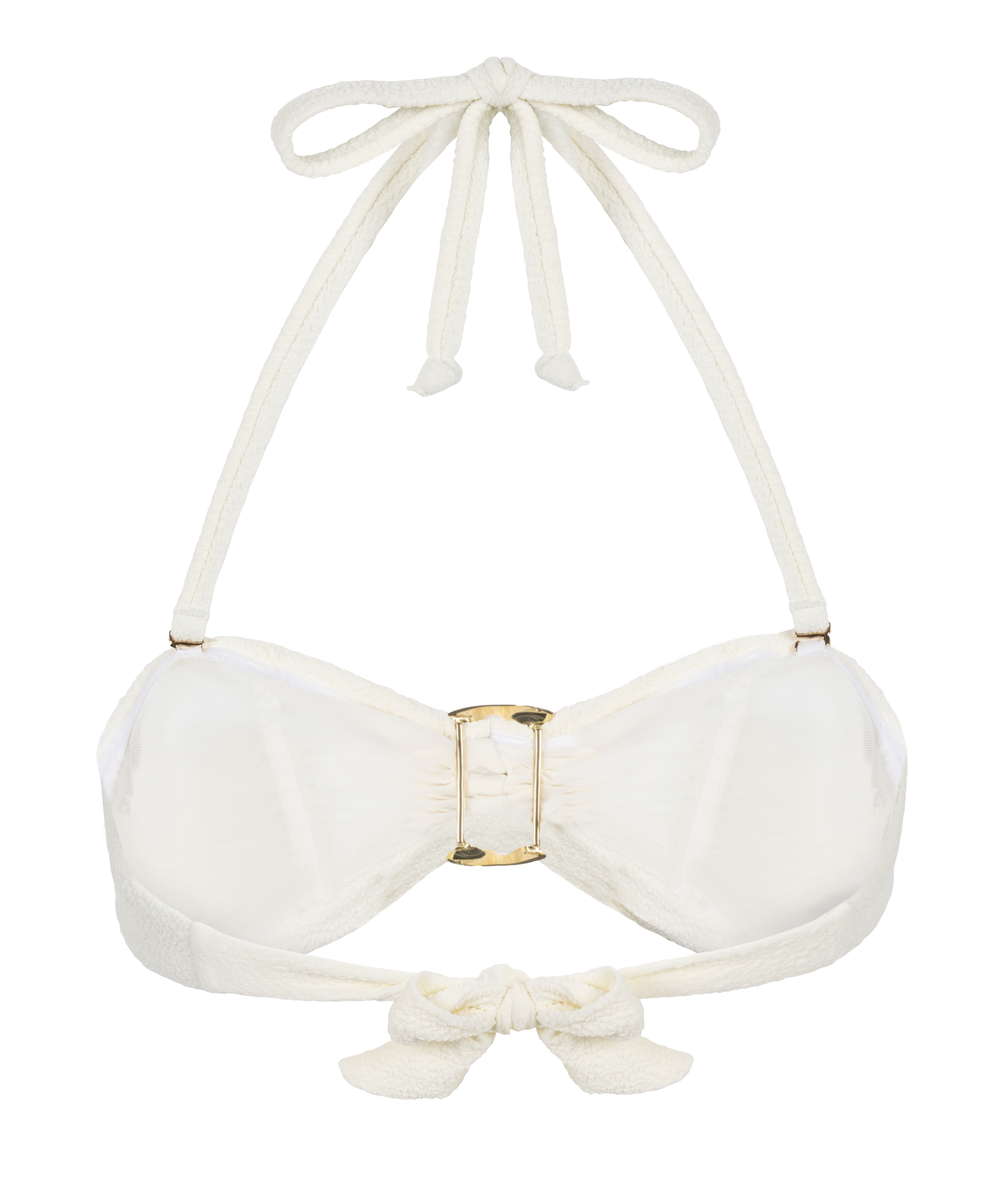 Haut de bikini bandeau Cabo, Blanc, main