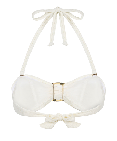 Haut de bikini bandeau Cabo, Blanc