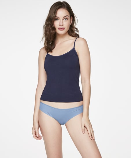 Slip brésilien Invisible Lace Back, Bleu