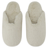Pantoufles mules Teddy, Blanc