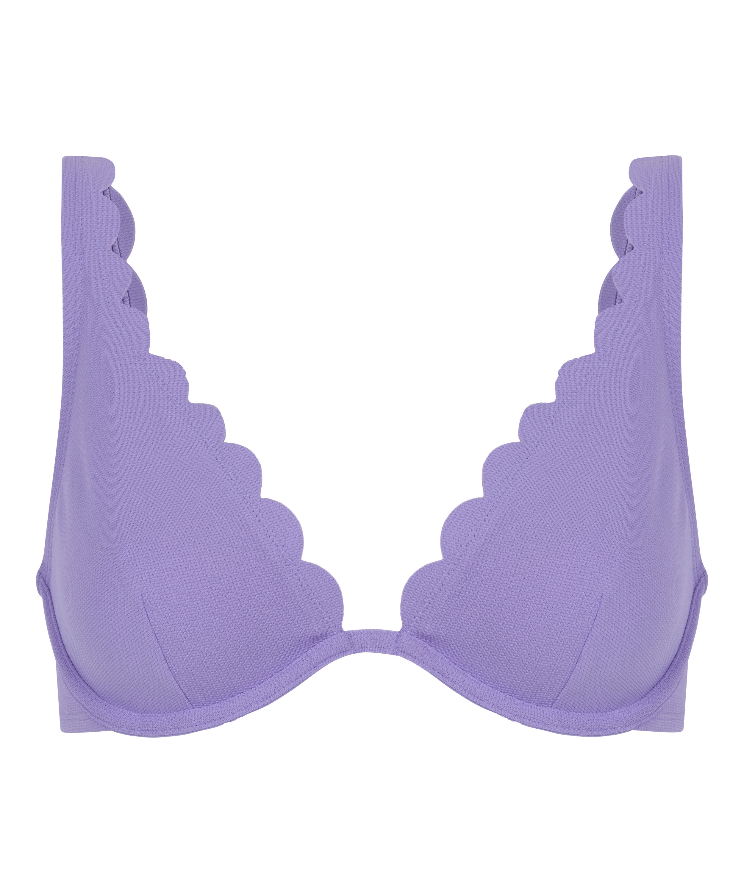 Haut de bikini &agrave; armatures non pr&eacute;form&eacute; Scallop, Violet