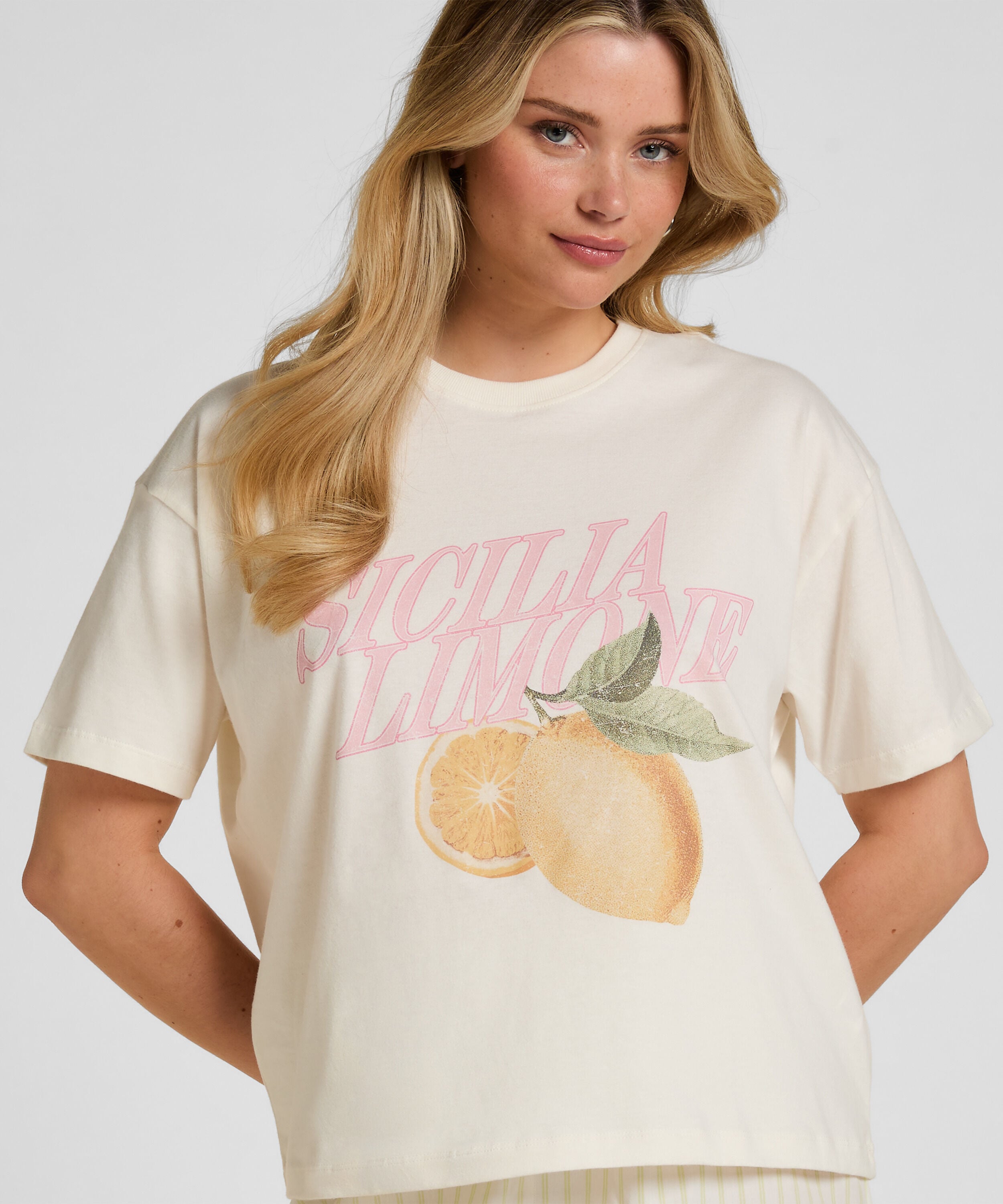 T-shirt avec Imprimé, Blanc