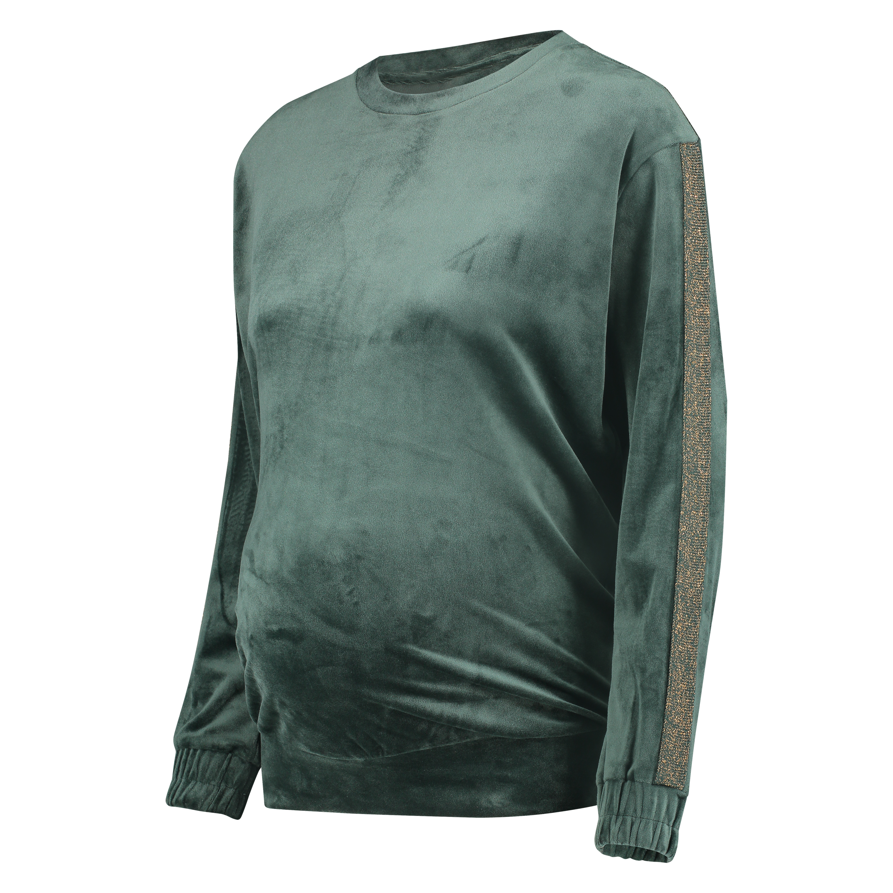 Top de grossesse en velours Shimmer, Vert, main