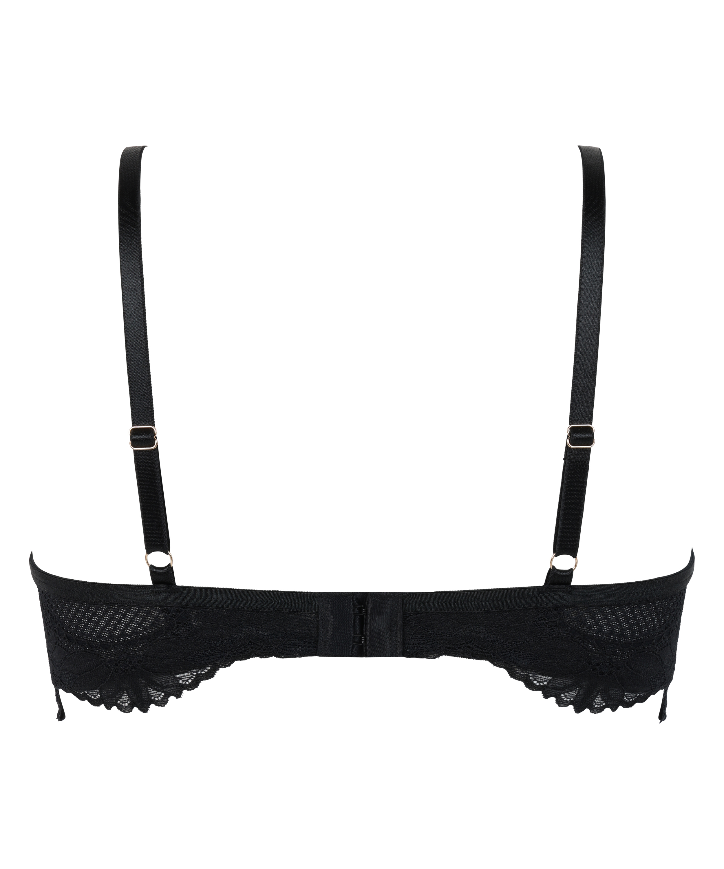 Soutien-gorge rembourré demi-bonnet à armatures préformé Belladonna, Noir, main