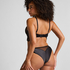 Culotte brésilienne jambe haute Cynthia, Noir