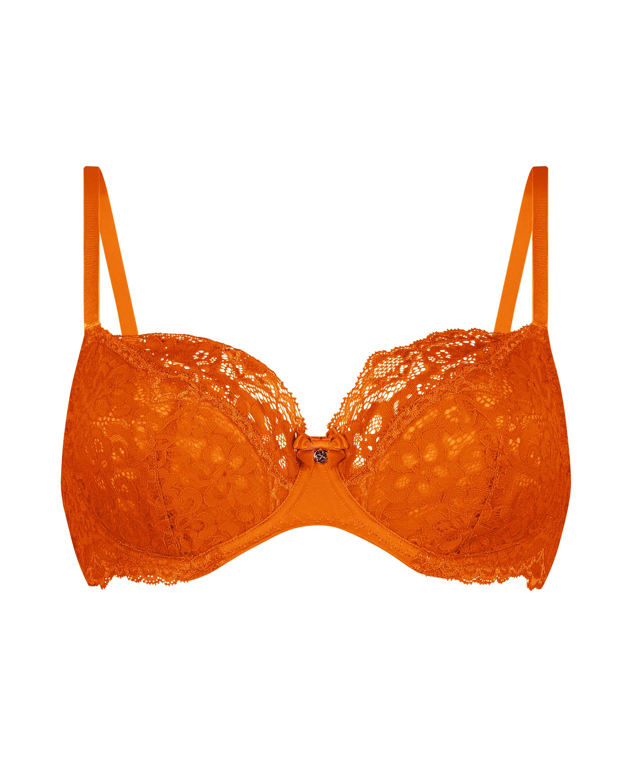Soutien-gorge à armatures non-préformé Marine, Orange, main