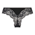 Slip brésilien jambes hautes Dora, Noir