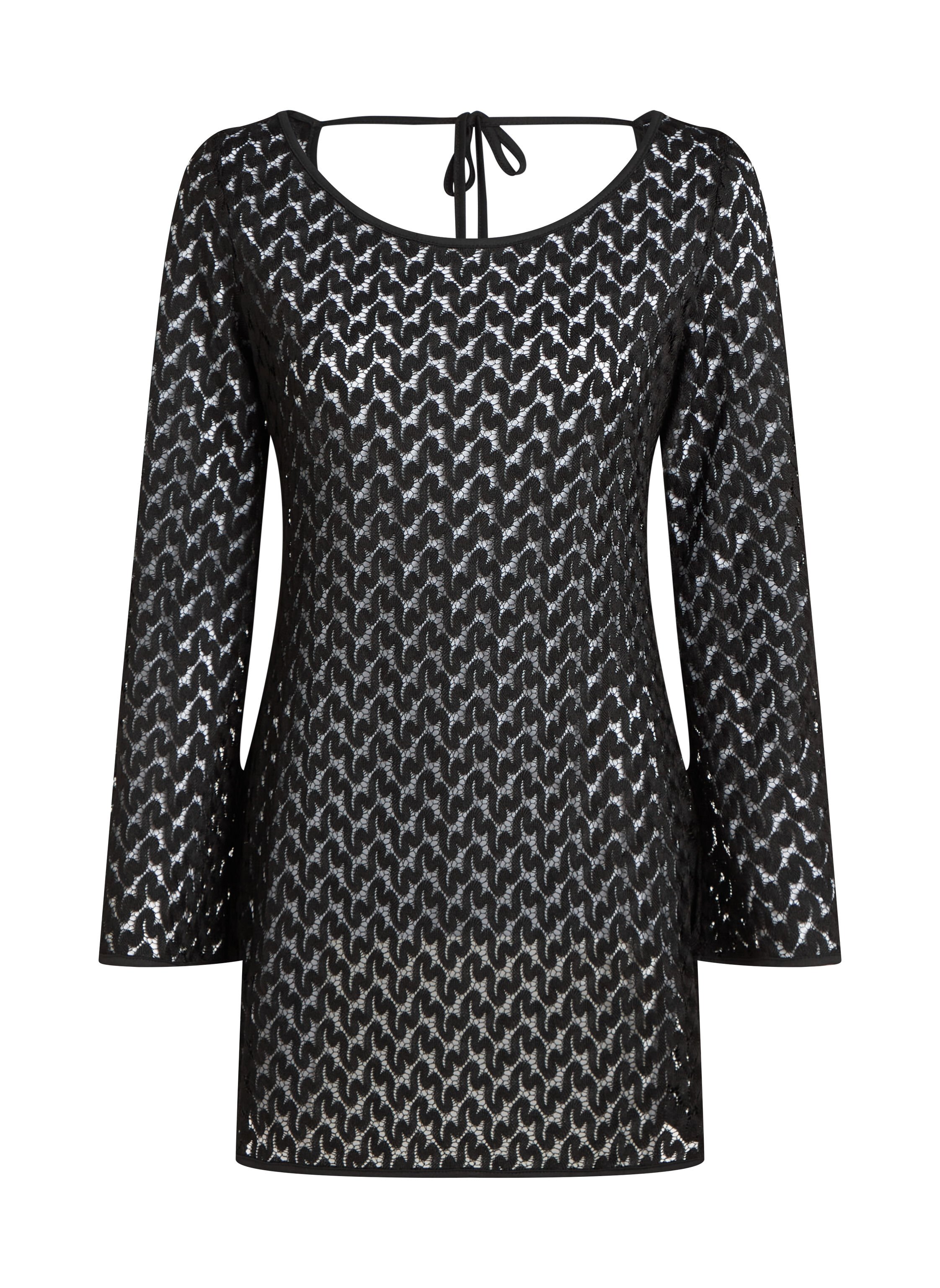 Robe de plage en crochet, Noir