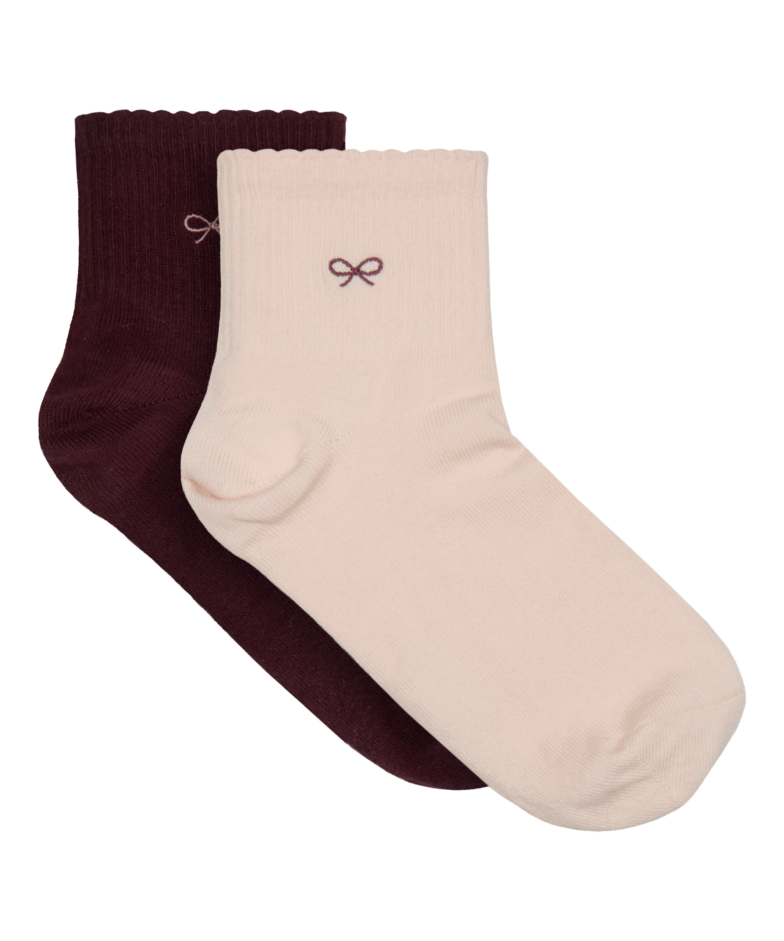Lot de 2 Paires de Chaussettes Mi-Hautes en Coton
