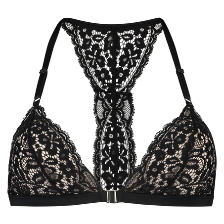 Brassi&egrave;re triangulaire moul&eacute;e Rose, Noir