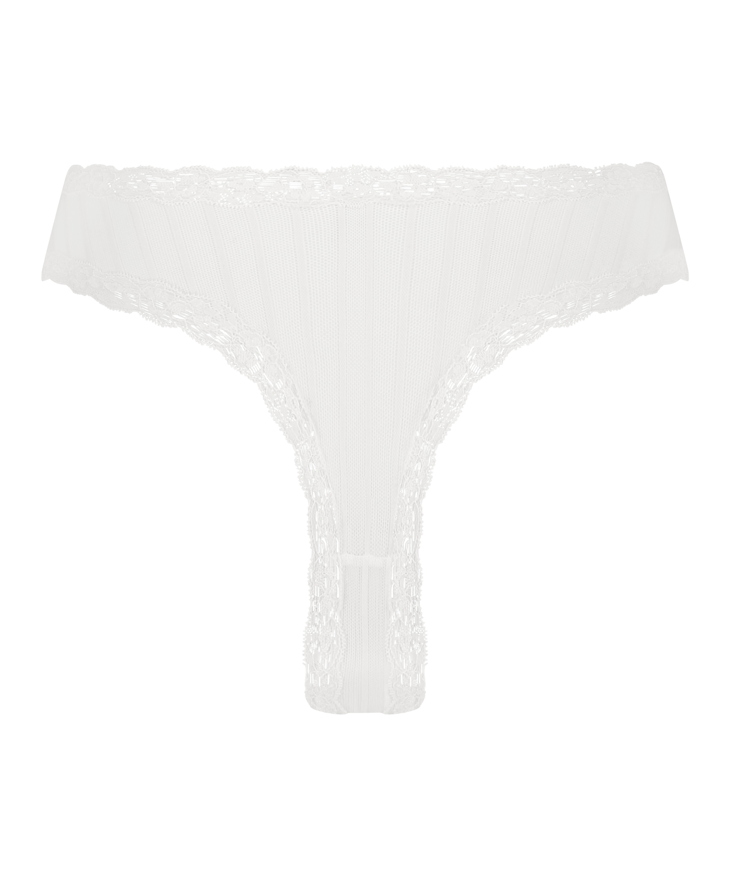 Slip brésilien V-shape mesh, Blanc, main