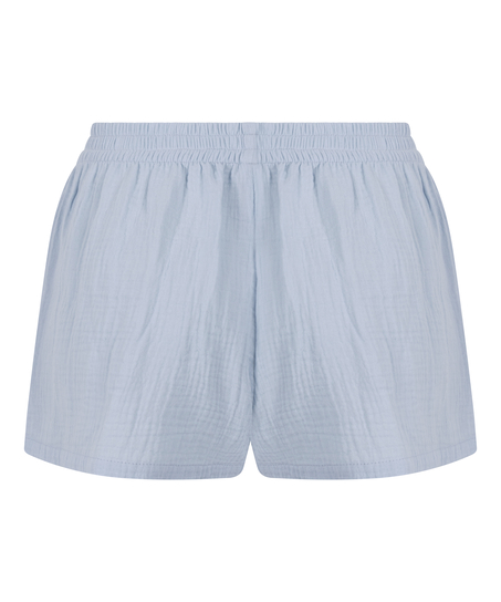 Short en mousseline, Bleu