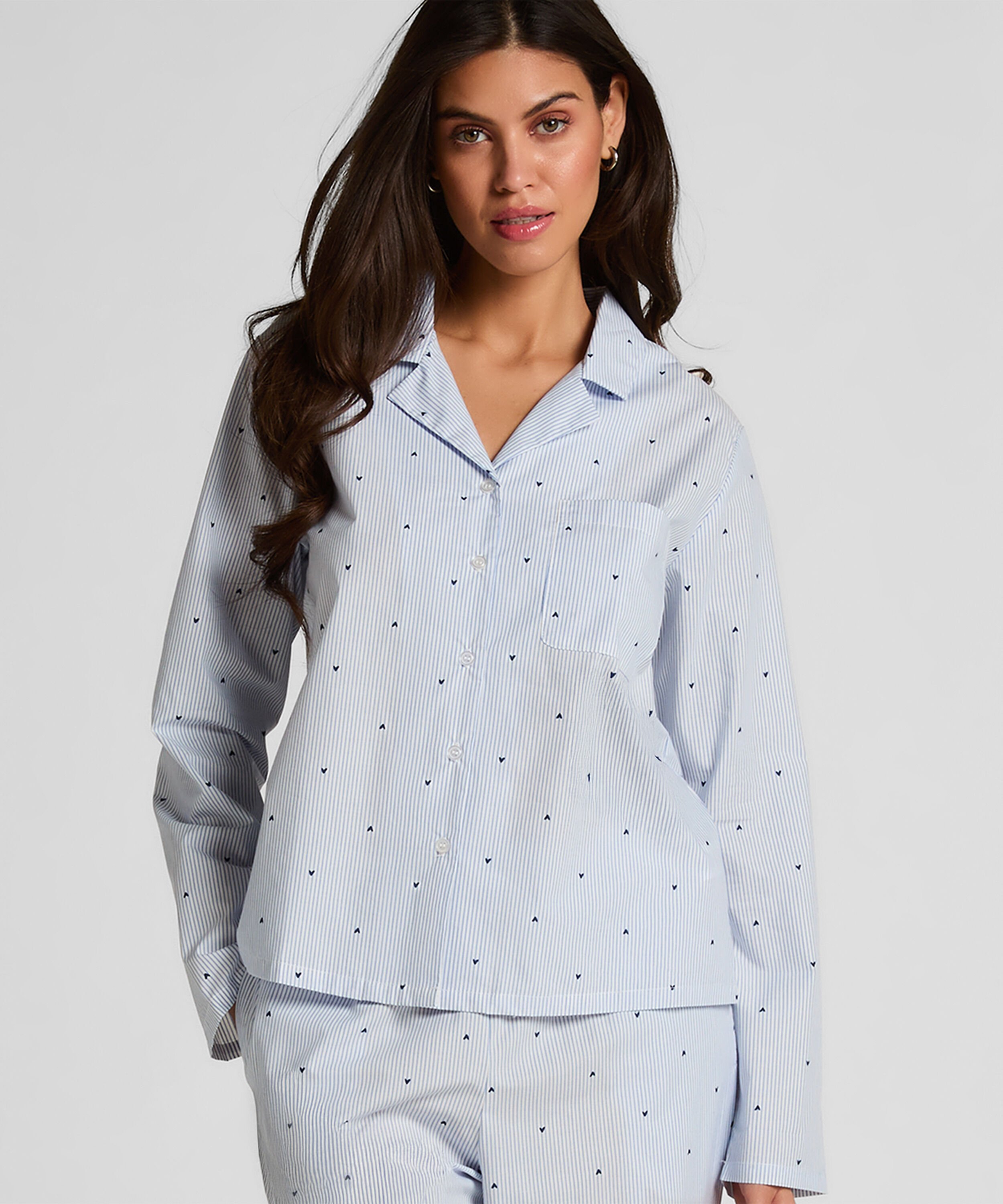 Chemise en coton, Bleu