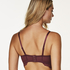 Soutien-gorge à armatures préformé longline sans bretelles Orion, Rouge