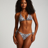 Slip de Bikini Cheeky Tanga Doha Zebra, Blanc