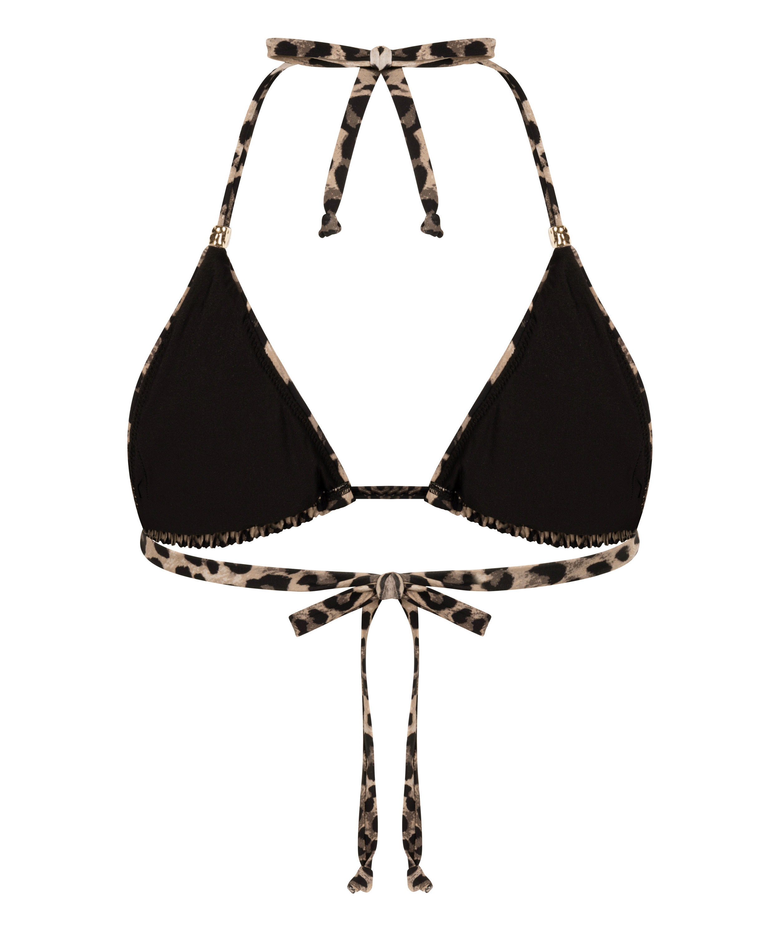 Haut de bikini triangle Animalia, Marron, main