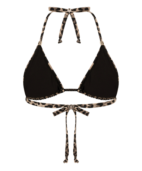 Haut de bikini triangle Animalia, Marron