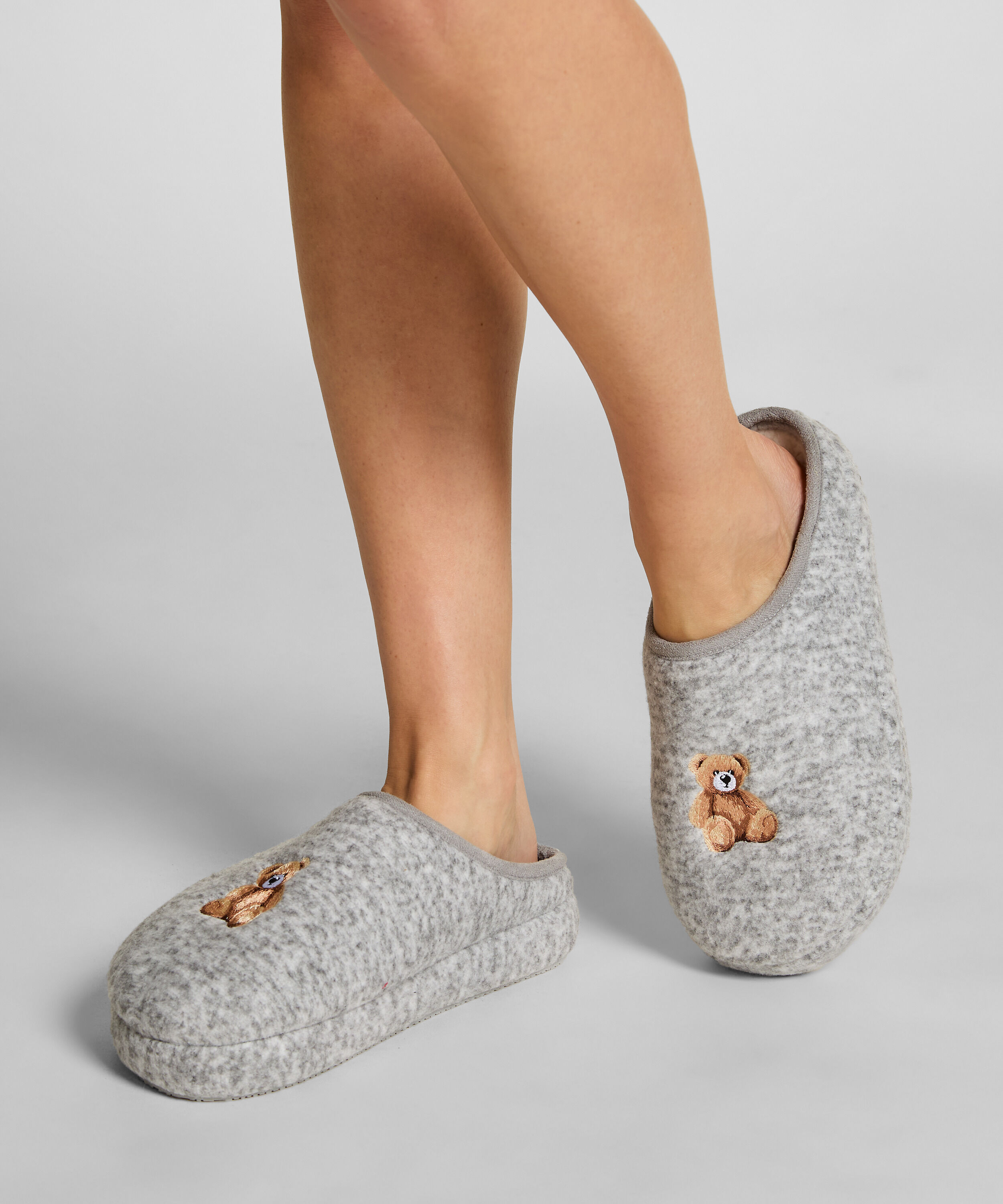 Pantoufles Ivy, Gris