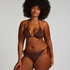 Haut de bikini triangle Scallop Lurex, Marron