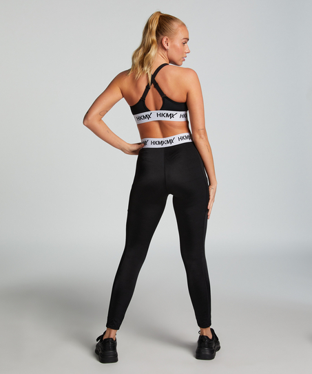 HKMX Soutien-gorge de sport The Crop Logo Level 1, Noir