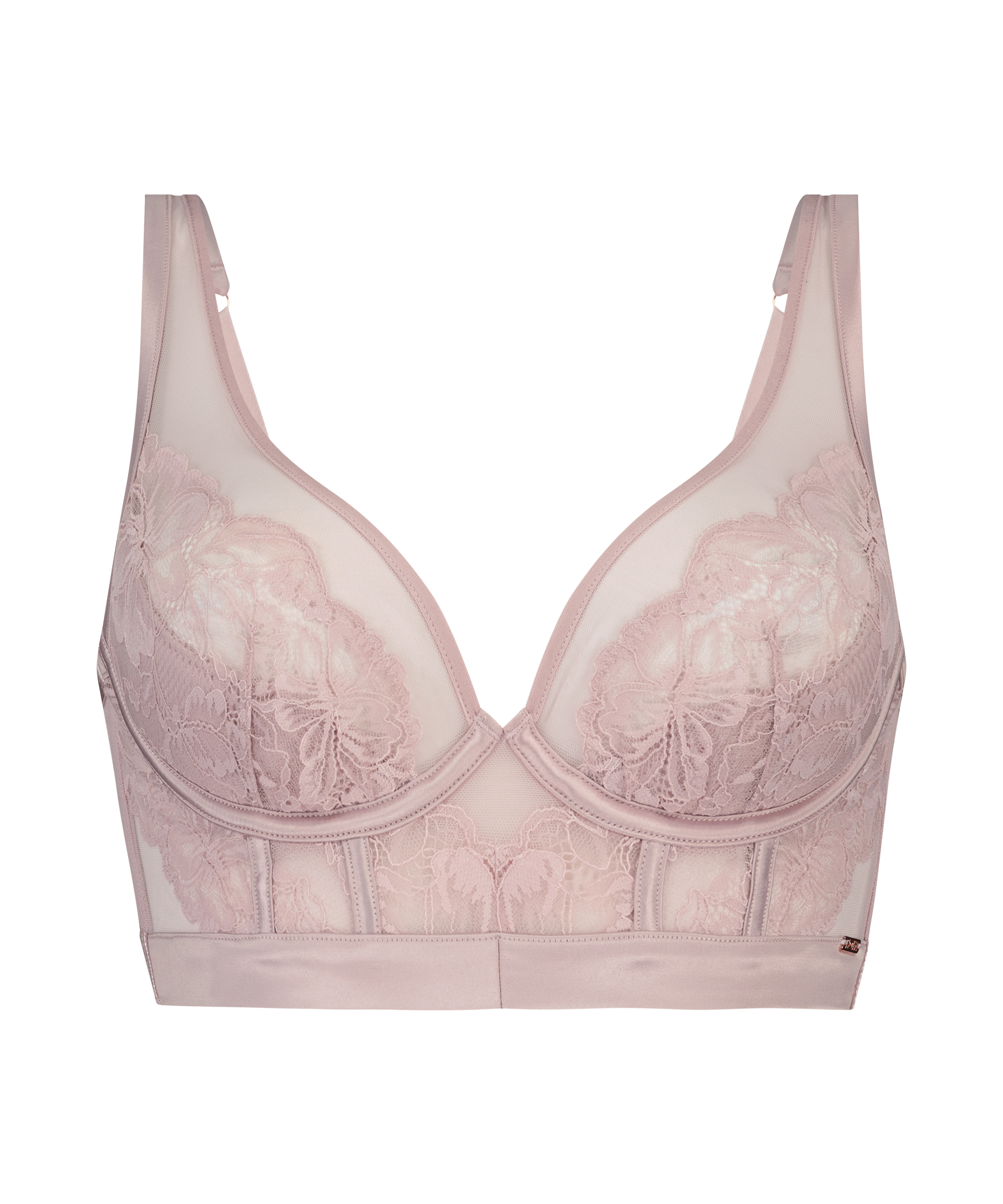 Soutien-gorge non-rembourré à armatures longline Rosalia, Violet, main