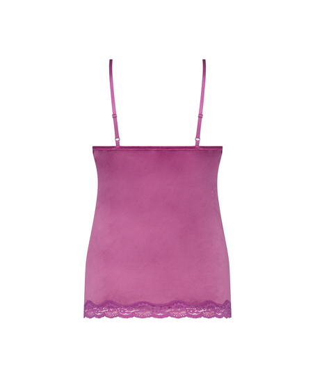 Camisole velours Dentelle, Violet