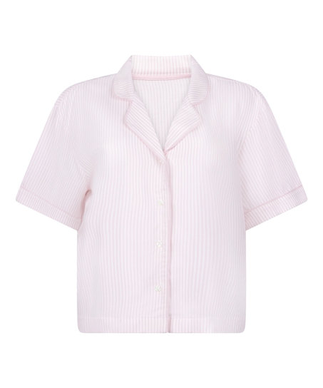 Veste de pyjama à manches courtes, Rose