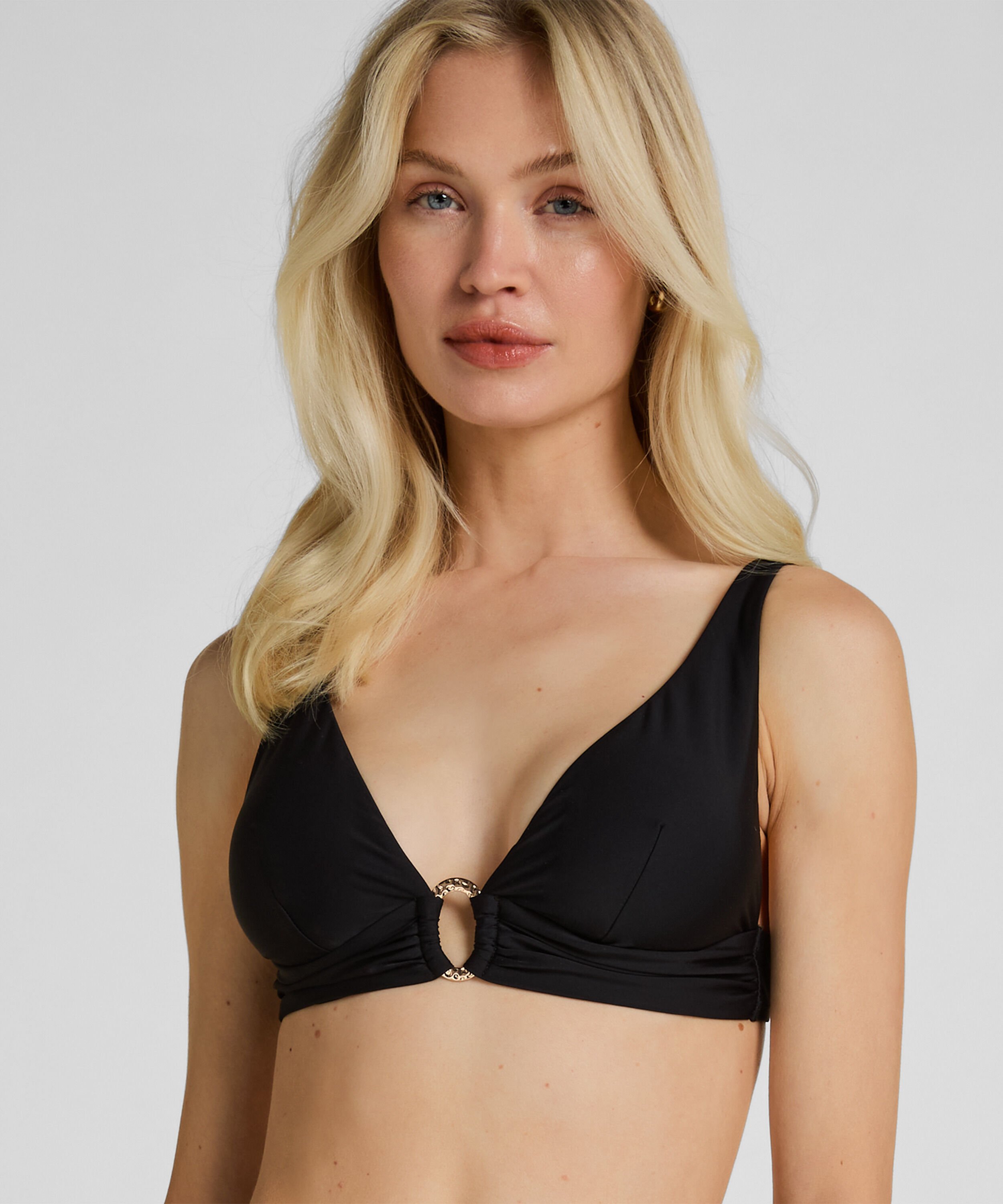 Triangle Bikini Top Luxe, Noir