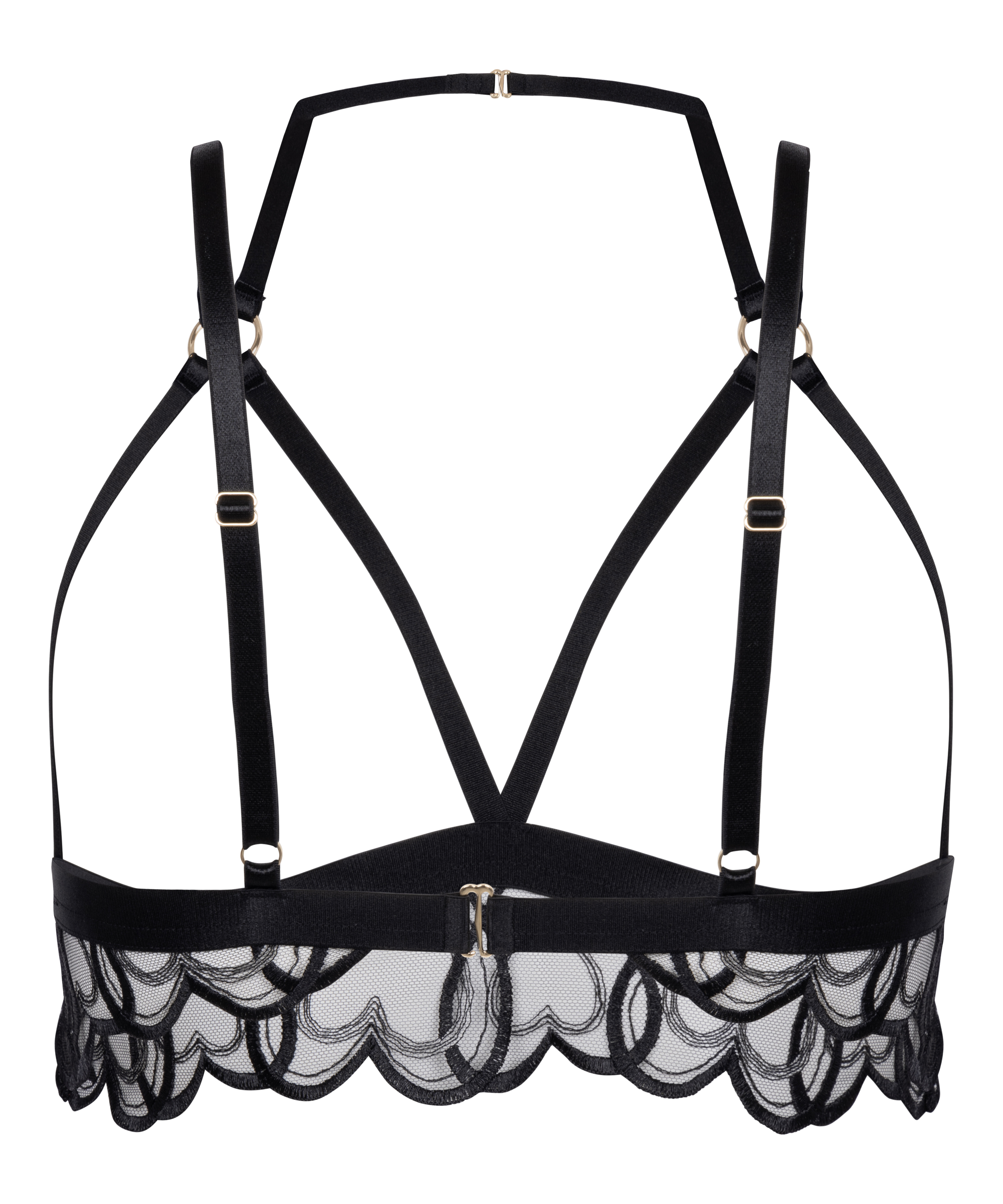 Brassière ouverte Olivia, Noir, main