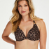 Haut de bikini à armatures préformé Leopard, Beige