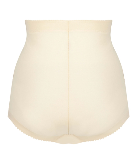 Culotte taille haute avec gaine sculptante en dentelle scuba - Level 3, Beige