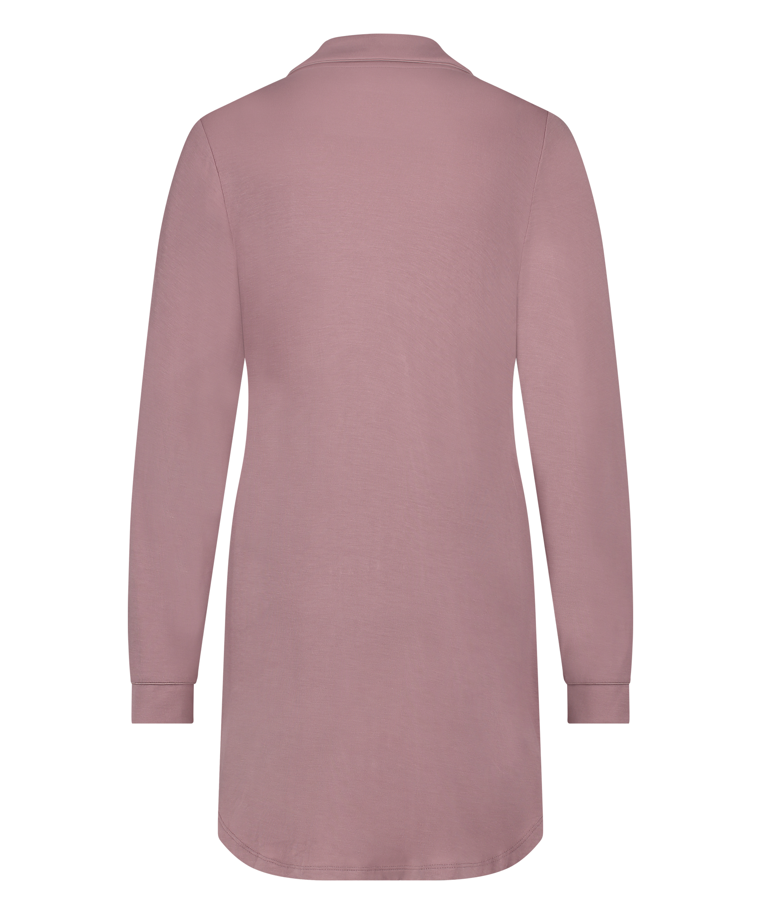 Robe-chemise à manches longues en jersey Essential, Rose, main