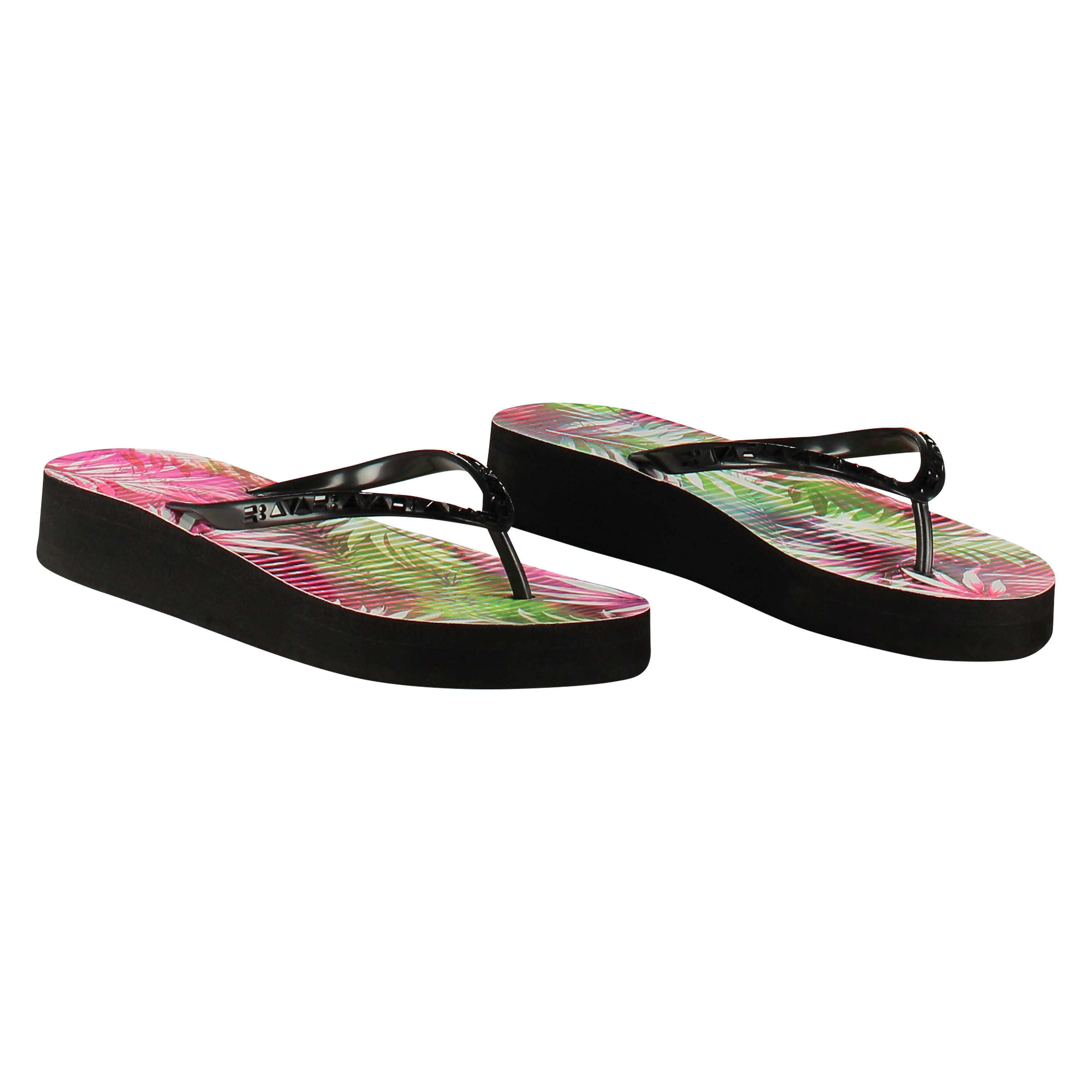 Flip-flops Sylvie wedge, Noir, main