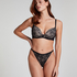 Slip brésilien Lea Lace, Noir