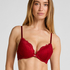 Soutien-gorge à armatures préformé push-up Marine, Rouge