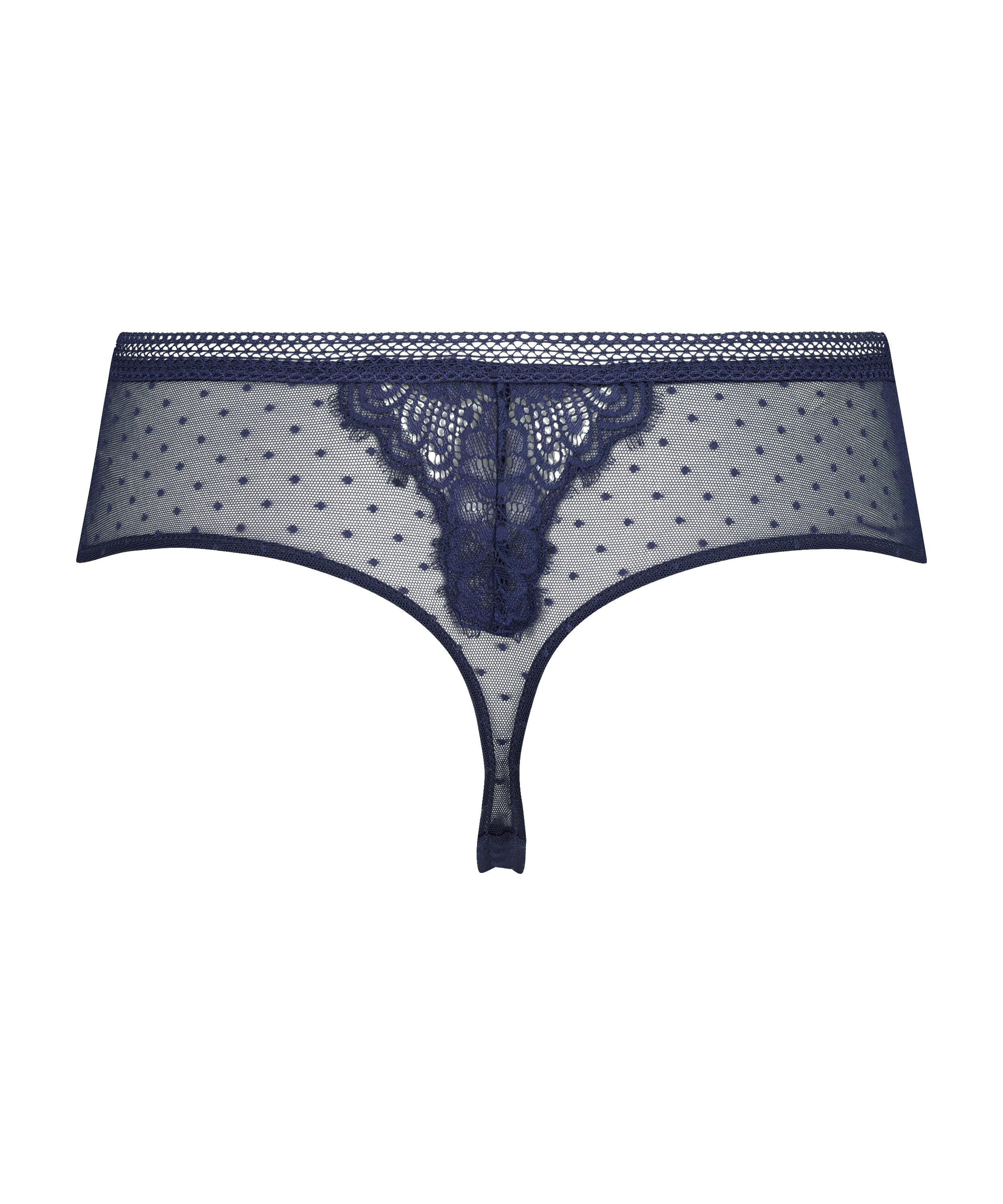 Boxer string Bessie, Bleu, main