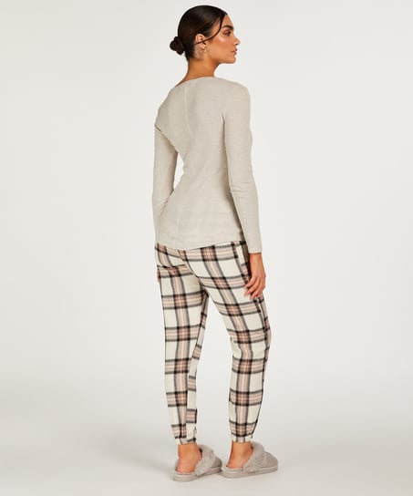 Petite pantalon de pyjama en sergé, Beige