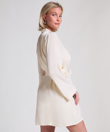 Kimono Satin, Blanc