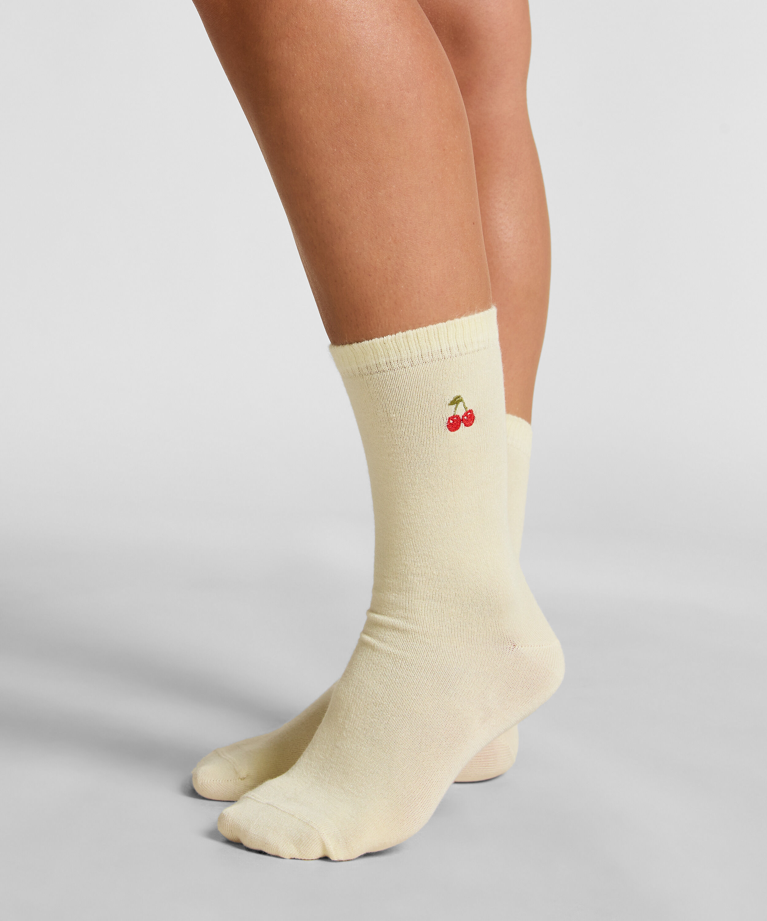 Chaussettes courtes en modal, Jaune